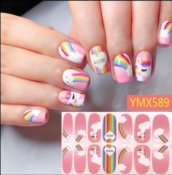 nail art sticker pony eenhoorn roze rainbow nail art sticker pony eenhoorn roze rainbow