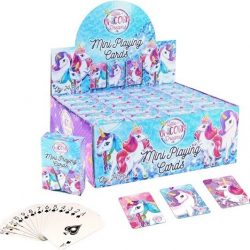 6 setjes mini speelkaarten unicorn / eenhoorn