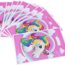 9 stuks Unicorn tractatie zakjes / uideelzakjes