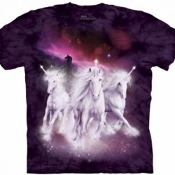 Eenhoorn T-shirt paars voor volwassenen 40/52 (L)