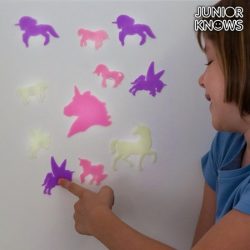 Fluoriserende Eenhoorns - Dubbelzijdige Lichtgevende Stickers