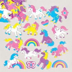 Foam stickers regenboog eenhoorn - knutselspullen vor kinderen scrapbooking verfraaiing voor het maken van kaarten en decoraties (120 stuks)
