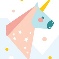 Kinderkamer poster Eenhoorn A3 - Babykamer - Unicorn