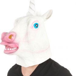 Latex eenhoorn masker voor volwassenen - Verkleedmasker - One size