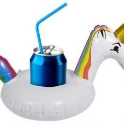 Opblaasbare drankhouder eenhoorn 34 cm