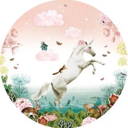 Pimpelmees muursticker Unicorn - kinderkamer - babykamer - 120 cm - Pimpelmees