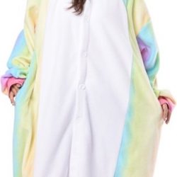 Regenboog Eenhoorn Onesie Premium Verkleedkleding - Volwassenen & Kinderen - Onesize (155-177 cm)