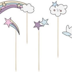 Unicorn Taart Topper Set 5 delig