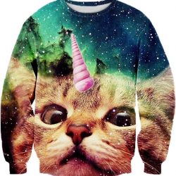 Unicorn cat katten trui Maat L