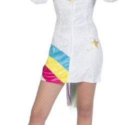 Verkleedpak Eenhoorn jurk vrouw Unicorn Rainbow 36-38