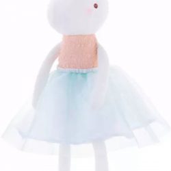 Eenhoorn knuffel unicorn tutu zalm lichtblauw Metoo