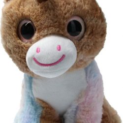 Girlie Paws pluche eenhoorn met bruine Hoorn 23cm