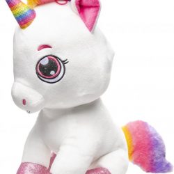 Lg-imports Knuffel Pluche Unicorn 40 Cm Wit/roze