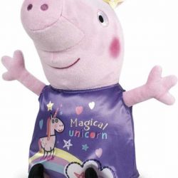 Peppa Pig knuffel met eenhoorn outfit – 28 cm groot – Officiële merklicentie en CE-keurmerk