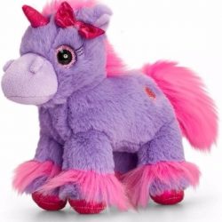 Pluche eenhoorn knuffel lila paars 18 cm