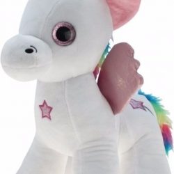 Pluche knuffel eenhoorn wit 40 cm
