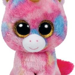 Roze pluche Ty Beanie eenhoorn Fantasia 15 cm