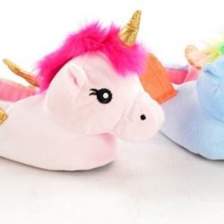 Unicorn dieren pantoffel-blauw-maat 38-39