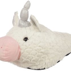 Witte eenhoorn voetenwarmer - Voetenwarmers - Pantoffels - Sloffen
