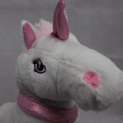 Witte pluche liggende eenhoorn knuffel 50 cm
