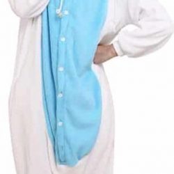 Blauwe Eenhoorn Onesie Verkleedkleding - Volwassenen & Kinderen - XXS (1.30 - 1.40 cm)
