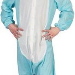 Blauwe eenhoorn dieren onesie/kostuum voor heren - carnavalskleding verkleedpak