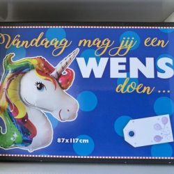 Folie ballon Unicorn (Eenhoorn) 87 x 117 cm