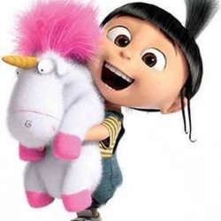 Minions Despicable 3 Agnes Unicorn - Muursticker - Multi