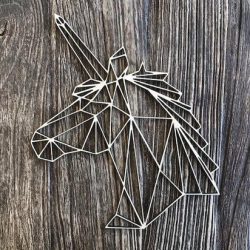 Muur- wanddecoratie Eenhoorn L / schilderij / verjaardag / kinderkamer / cadeau