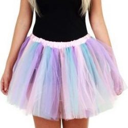 Tule rokje pastel unicorn dames