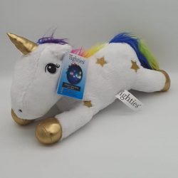Unicorn liggend eenhoorn knuffel plunch maar liefst 40 cm lang met led verlichting lamp lighties direct leverbaar inclusief batterijen zeer zacht kinder speelgoed