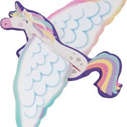 16 stuks bouwpakketjes Unicorn vliegtuig 13 x 17 cm