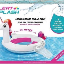 Alert Splash Opblaasbaar Eenhoorn Eiland 310x270x175 cm + 5 Stickers
