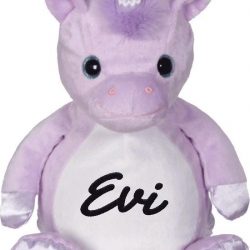 Borduurknuffel Eenhoorn violet