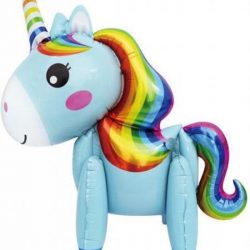 DW4Trading® Ballon grote eenhoorn/unicorn blauw 58x73 cm