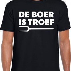 De boer is troef festival t-shirt zwart heren L