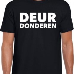 Deur donderen festival t-shirt zwart heren S