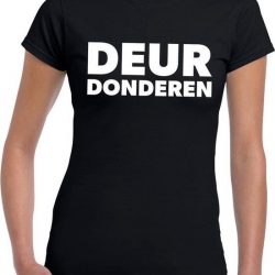 Deur donderen zwart festival t-shirt dames 2XL