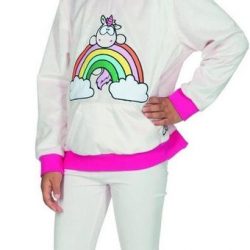 Eenhoorn Kostuum | Magische Eenhoorn Theodor Hoodie | Meisje | Maat 100 | Carnaval kostuum | Verkleedkleding