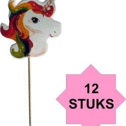Fako Bijoux® - Cocktail Prikkers - Cupcake Decoratie - Eenhoorn - Unicorn - 12 Stuks