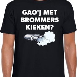 Gaoj met brommers kieken festival t-shirt zwart her XL