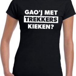 Gaoj met trekkers kieken festival t-shirt dames 2XL