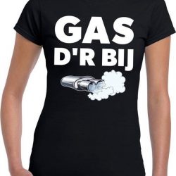 Gas der bij festival t-shirt zwart dames XL