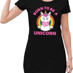Gay pride Born to be a unicorn jurkje zwart dames L (42)