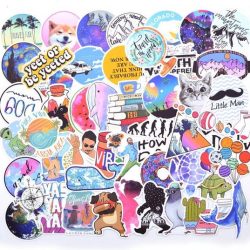 Gevarieerde vsco girl stickers - 50 stickers - Aesthetic - diverse kleuren - voor laptop