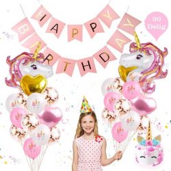 Happy Goods® Unicorn Versiering  Feestpakketten 30 Delig XL - Kinderfeestje