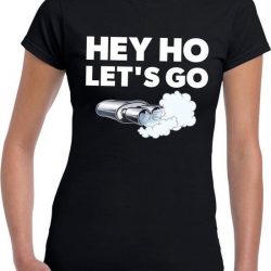 Hey ho lets go festival t-shirt zwart dames S