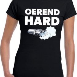 Oerend hard festival t-shirt zwart dames S