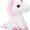 Pluche knuffel eenhoorn roze/wit 30 cm