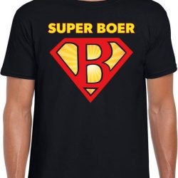 Super boer festival t-shirt zwart heren 2XL